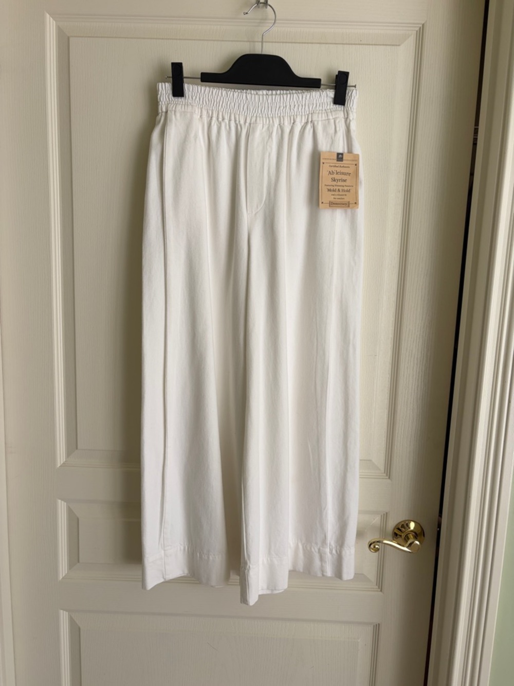 Democracy Cream Wide-Leg Pull-On Pants